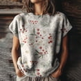 thumbnail image 4 of ZJXFGS Womens Short Sleeve Sweater Short Sleeve Sweaters formal Tops Sweaters for Women Trendy Gray L, 4 of 5
