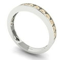thumbnail image 2 of 0.39 ctw Wedding Band for Women - 18K White Gold Natural Morganite Stackable Eternity Ring, 2 of 6