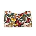 thumbnail image 3 of Uemuo Retro Floral Butterfly Pattern Tissue Box Cover Holder, Triangle with Bottom Belt - PVC Leather Decorative Organizer for Tabletop, Bathroom, Car, Office, 3 of 9