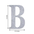 thumbnail image 3 of Efavormart 6" Letter B Silver Self-Adhesive Rhinestone Number Stickers for DIY Crafts, Handicraft Art, Graduation Cap Decorations Birthday Party, Wedding Alpha-Numeric stickers, 3 of 7