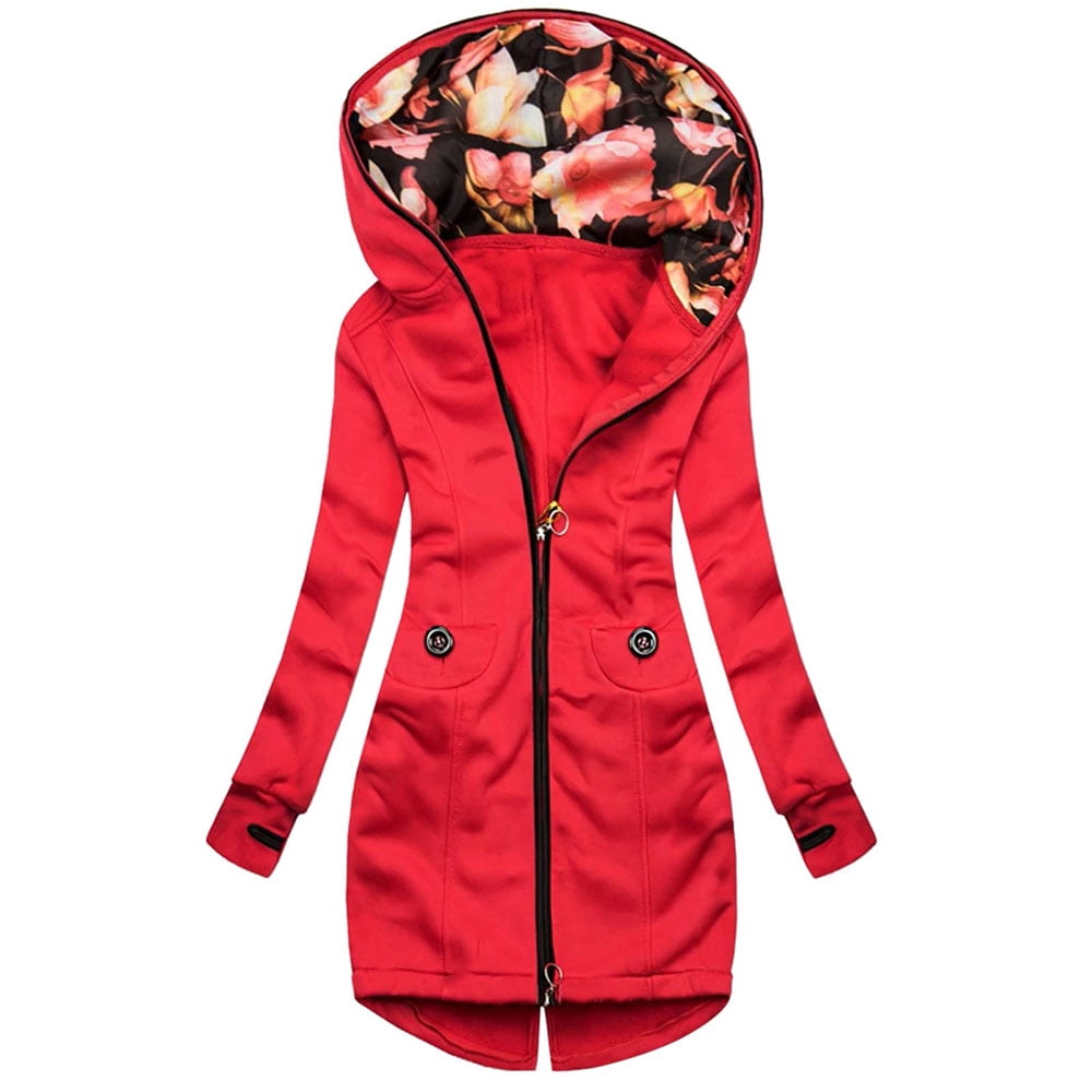 floral winter coat womens