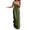 Army Green, variant on Women Summer Jumpsuit Backless Sleeveless Spaghetti Strap Wide Leg Loose Deep Crotch Pockets Full Length Lady Long Jumpsuit