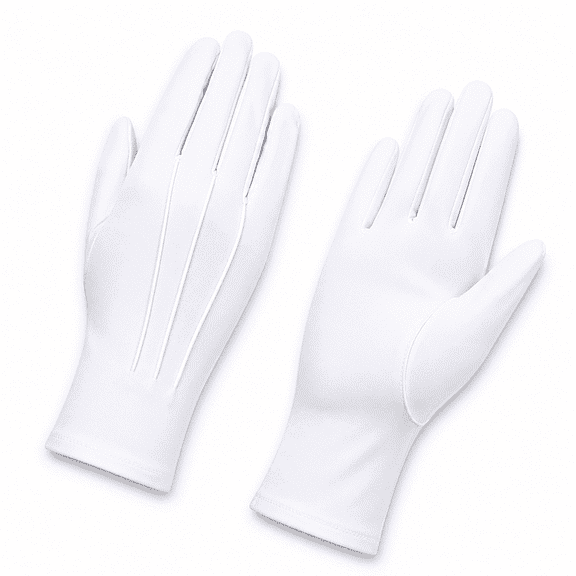 FLORNIX 2026 1Pair New White Ceremonial Gloves White Gloves White Cotton Nylon Dress Gloves Suitable for Honor Guards Formal Tuxedos