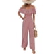 thumbnail image 1 of Plisados A Rayas para Mujer, Elegantes, de Verano, con Tirantes y Pantalones de Pierna , . Vino Tinto XL, 1 of 7