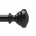 thumbnail image 1 of hometrends Noble 1" Drapery Rod Set 60-144" Matte Black, 1 of 3