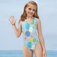 thumbnail image 2 of SEANATIVE Tropical Fruit Kids Swimwear One Piece Quick Dry Beach Tank Top Activewear Size 3-4 Y Elastic Palm Leaf Kids Swimsuit Cover Up Girls, 2 of 7