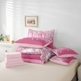 thumbnail image 6 of Castle Fairy Bling Crystal 7Pcs Bedding Comforter Set for Teens Women Men,Abstract Gradient Queen Bedding Sets Super Cozy,Ombre Bling Glitter Queen Sheet Sets,Luxury Bedroom Decor, 6 of 8