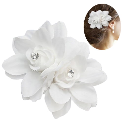 2.5" Brown Apple Blossom Silk Flower Hair Clip,Dance,Luau,Prom,Wedding 