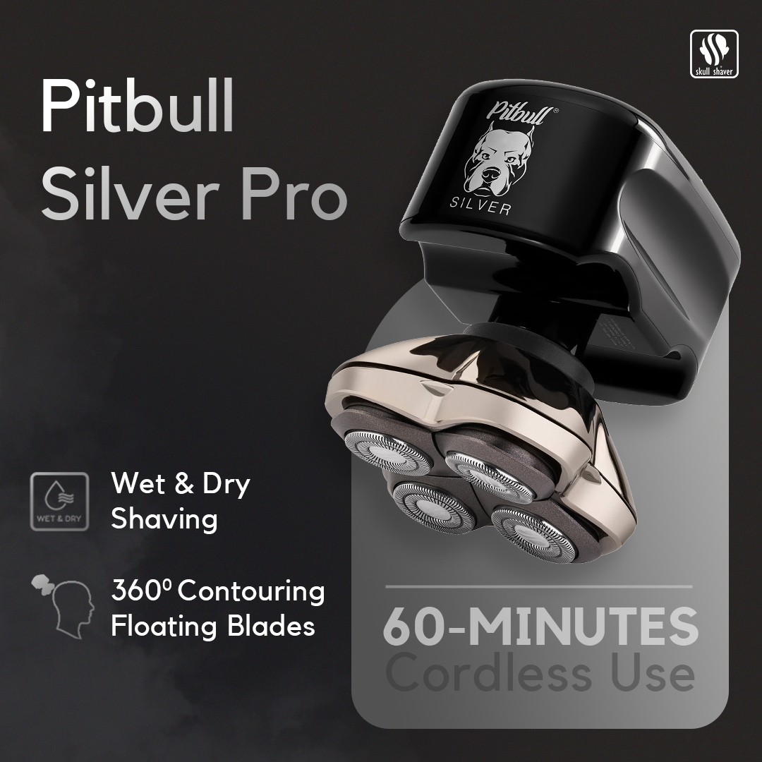 Skull Shaver Pitbull Silver PRO Head & Face Shaver photo 6