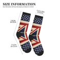 thumbnail image 3 of Women's Men's America British Flag Colorful Novelty Pattern Crew Athletic Socks, 3 of 7