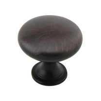 6 Pack - Cabinet Round Knob Pulls for Kitchen Bathroom Drawer Cupboard Knobs 30mm Oil Rubbed Bronze, by Silverline