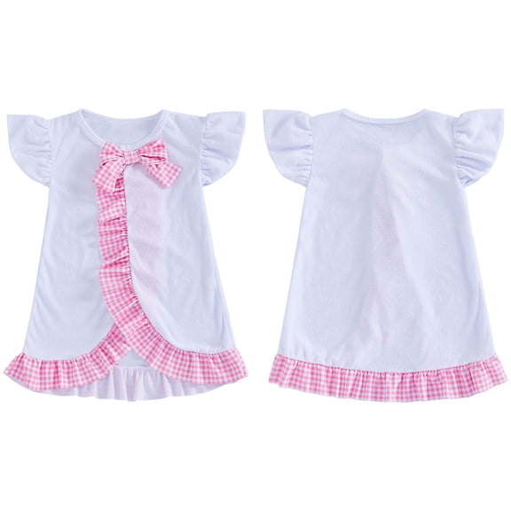 Splozh Kids Toddler Little Girl Swim Cover Up Baby Unisex Baby Beach Robe Cover Ups Short Sleeve Beach Dress Pink,3-4 Years