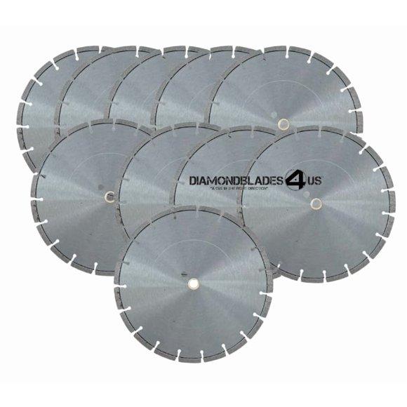 Lot de 10 Lames de Scie Diamant 14 Pouces Segment 13mm Longue Durée pour Découpe Brique Bloc Béton Pierre