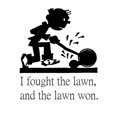 thumbnail image 3 of CafePress - I Fought The Lawn Light T Shirt - Men's Classic Graphic T-Shirt, 3 of 4