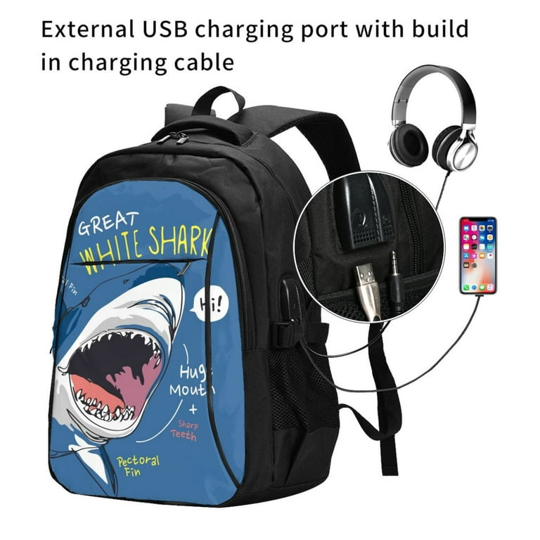 Shark Themed 14-Inch Laptop Sleeve Bag – Unisex Carrying Case With Handle & Shoulder Strap