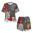 thumbnail image 5 of "Wukai Traditional Scandinavian Dwarf Women's Pajama Set - Short-Sleeve Top and Shorts with Elastic Waistband and Pockets for Loungewear, Yoga, and Casual Wear-3X-Large, 5 of 8