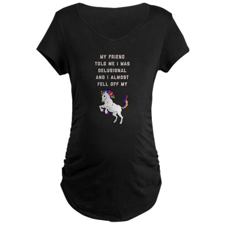 

CafePress - I Almost Fell Off My Unicor - Maternity Dark T-Shirt