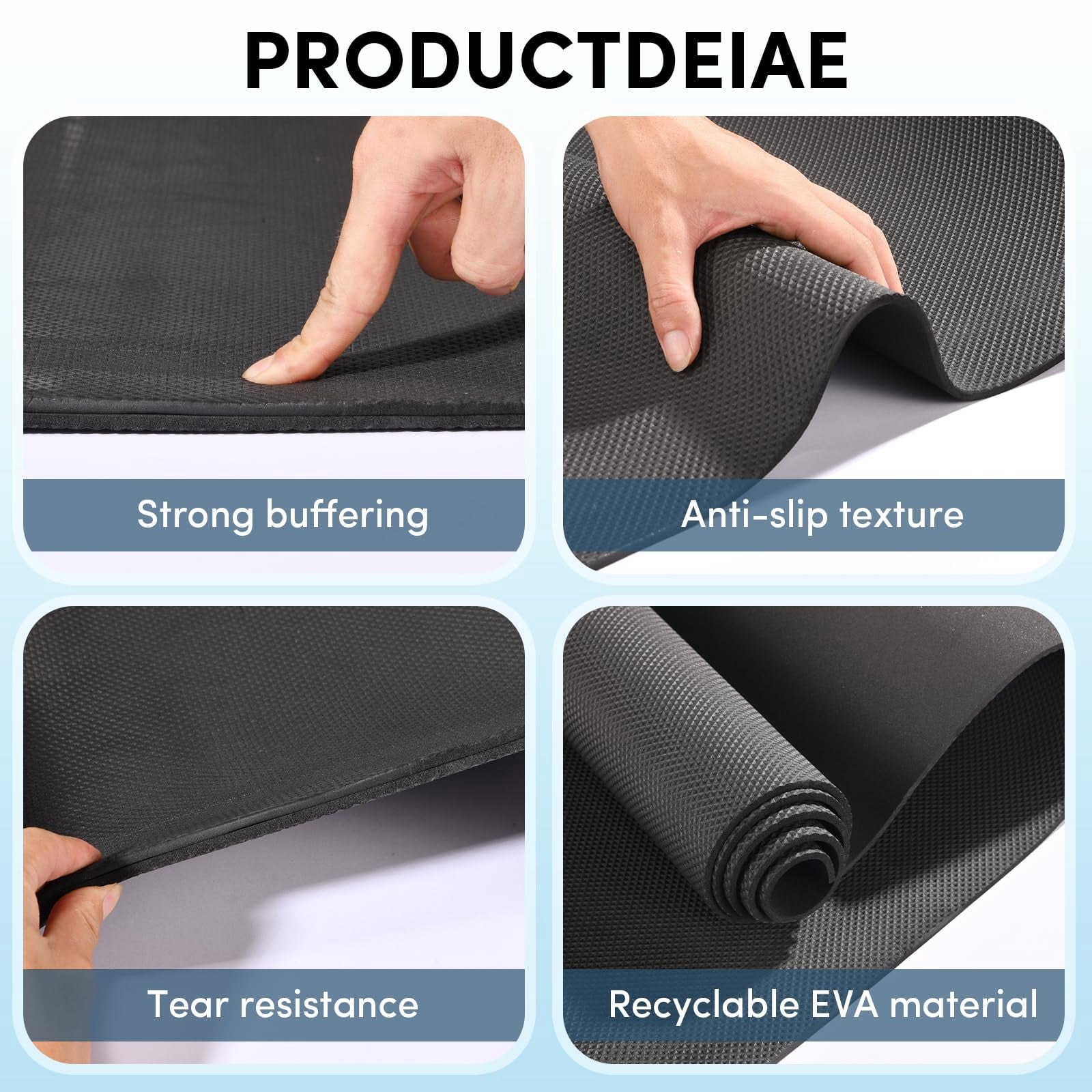 10 Pack Yoga Mats Bulk  68'' X 24'' 4mm Thick Black For And Adults Anti-slip Tear-resistant Exercise Mat Fitness Stretching Home Workout Gym Studio