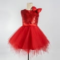 thumbnail image 6 of vigerkar Toddler Tutu Dress Little Girls Fluffy Summer Dresses Casual Party Tulle Sundress for Kids 3-12Y (Red, 4-5 Years), 6 of 7