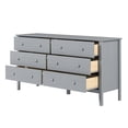 thumbnail image 3 of Home Source 32.5" 6-Drawer Chest for Bedroom - Premium Dressers Bedroom Furniture - Spacious Chest of Drawers in Sturdy Solid Pinewood/MDF, 3 of 5