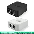 thumbnail image 2 of 2 Port Gigabit Network switch RJ45 Switch Network Splitter Cable Extender 1000mbps Selector Power Free 2 Way adapter Connector 1000M 1Ports Black, 2 of 6