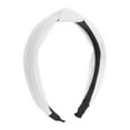 thumbnail image 1 of Diadema de Nudo de Algodón Texturizado Único para Mujeres, Banda para el Cabello Suave, Altura de 1.3 Pulgadas, Blanca, 1 of 7