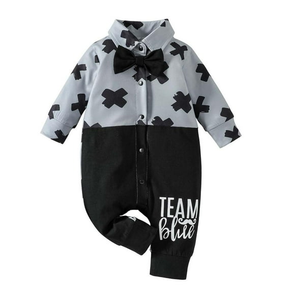 VERUGU Baby Romper Newborn Baby Fall Winter Girls Boys Clothes Fashion Color Matching Button Long Sleeve Rompers