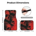 thumbnail image 5 of Pofeuu Red And Black Abstract Skull Print Car Foot Mat Set of 4 Pieces - All-Weather Full Set Floor Mats for Cars Trucks SUVs, 5 of 7