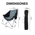thumbnail image 2 of Silla Playera Camping CJR Plegable Reforzada Grande Cómoda, 2 of 10