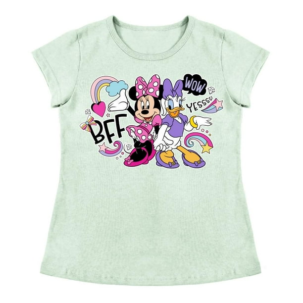 Playera Para Niña Disney Minnie Mouse Cuello Redondo Manga Corta Talla 6 Verde