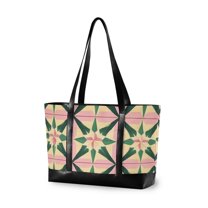 FORMRS Laptop Tote Bag for Women with 15.6" Computer Compartments Handbag, Pink Symmetrical Stars