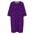 thumbnail image 4 of Haunted Mansion Dark Purple Sleepshirts For Sleeping Travels Loose Sleepdress Pajama Dress Soft Nightdress Sleepwear, 4 of 7