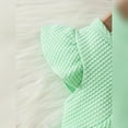 thumbnail image 6 of IWEMEK Little Girls Outfits Casual Summer Crewneck Sleeveless Sundress Solid Green Rib Knitted Comfy Party Suits 2025, 6 of 7