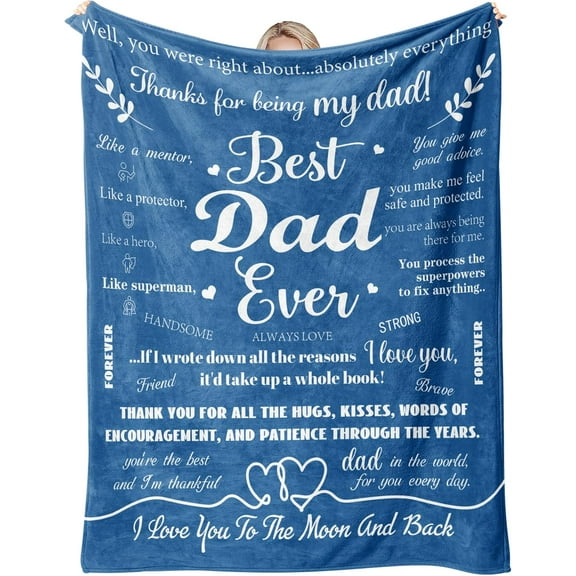 LHSHID Dad Birthday Gifts Father's Day Dad Gifts Dad Gifts from Daughter Best Dad Gifts Ideas Gifts for Dad Who Wants Nothing Blanket Gifts for Fathers' Day Thanksgiving Day Christmas 30"x40"