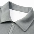 thumbnail image 4 of uikmnh Male Suede Cardigan Lapel Solid Color Casual Loose Large Size Sweater Jacket(Size:M), 4 of 4