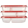 thumbnail image 2 of Rubbermaid TakeAlongs Divided Rectangular Food Storage Containers, 3.7 Cup, 3-Pack, Ideal Use for Meal Prep and Batch Cooking, 2 of 6