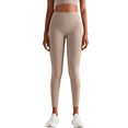 thumbnail image 3 of Ropa de yoga europea y americana para mujer, pantalones de fitness antirrugas de cintura alta y elásticos, mallas deportivas para correr en color melocotón, 3 of 3