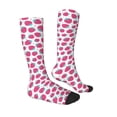 thumbnail image 3 of Picia Women Crew Soft Moisture-wicking Socks Hand Drawn Strawberry Pattern Design Cotton Socks, One Size fit All, 3 of 9