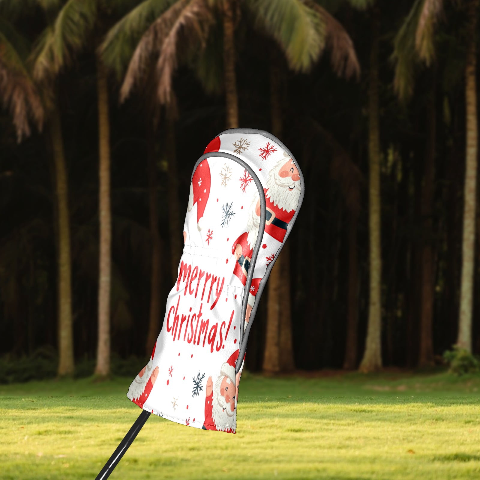Golf Club Covers PU Leather Waterproof Head Covers for Fairway Woods Hybrids Christmas