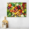 thumbnail image 6 of Green Food Wall Art Kitchen Decor Modern Canvas Prints Fresh Vegetable Pictures for Dinner Room Kitchen Colorful Various Fresh Fruit Framed Artwork Restaurant Table Living Room Home Decor 12x16, 6 of 6