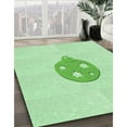 thumbnail image 3 of Ahgly Company Machine Washable Indoor Square Transitional Mint Green Area Rugs, 8' Square, 3 of 7