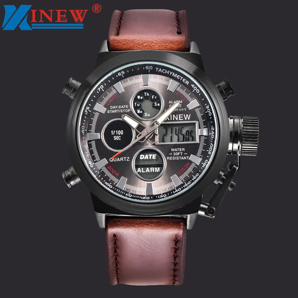 TopLLC Men s Watch Fashion Wrist Watch Mens Quartz Sport Military LED Watches Analog Stainless Steel Wrist Watch Watch for Men Walmart