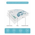 thumbnail image 5 of Quilts Twin Size Bedding Set, Turquoise Jellyfish Coastal Lightweight Quilted Comforter, Summer Beach Ocean Seaweed Soft Reversible Bedspread Coverlet with Pillow Covers for All Season, 68" x 86", 5 of 7