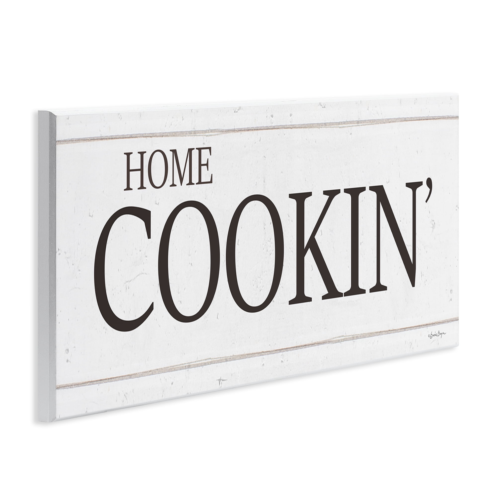 Stupell Industries Home Cookin' Phrase Food & Beverage Painting Unframed Art Print Wall Art, 17 x 7