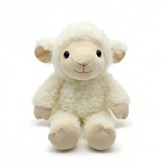 Soft White Sheep Plush Doll Baby - 9.1in Cute Animal Doll Home Toys Sleeping Mate Stuffed Plush Toys