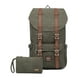 thumbnail image 1 of KAUKKO School Travel mochila para universidad flexible con portátil para 15",22L(lienzo/Verde) KAUKKO E5-1green2pcs, 1 of 5