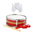 thumbnail image 3 of HILABEE Snare Drum Set Musical Instrument Bright Tone Professional 13 inch with Gloves Red Yellow, 3 of 9