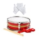 thumbnail image 3 of Caja de batería con guantes y correa, instrumento de percusión profesional de 13" con baquetas para niños, adultos y estudiantes. Rojo Amarillo, 3 of 8