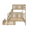 thumbnail image 4 of Max & Lily Bunk Bed Twin over Full with Trundle, Solid Wood Scandinavian Style Bunk Beds for Kids, 4 of 11