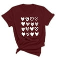 thumbnail image 2 of YUNAFFT St. Patrick's day Womens Fashion heart-shaped/Portrait doll Print Tops Short Sleeve Out Blouse Funny Round Neck T-Shirt Tops, 2 of 4